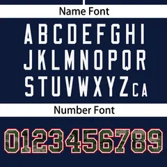 Navy Camo Font Authentic Baseball Jersey 4