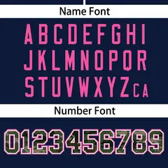 Navy Camo Font Authentic Baseball Jersey 4
