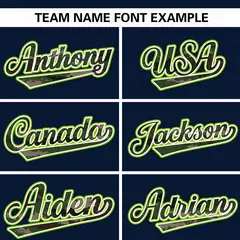 Navy Camo Font Authentic Baseball Jersey 3