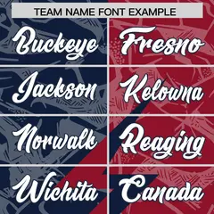 Navy Cardinal Split Lightning Pattern Football Jersey 3