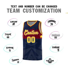 Navy City Silhouette Pattern Basketball Uniform Jersey 4