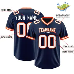 Navy Classic American Football Jersey 2