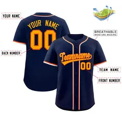 Navy Classic Authentic Baseball Jersey 2