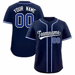 Navy Classic Authentic Baseball Jersey 1