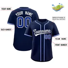 Navy Classic Authentic Baseball Jersey 2