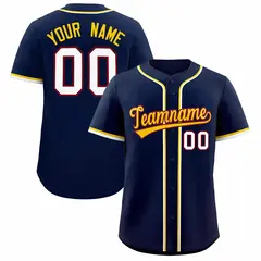 Navy Classic Authentic Baseball Jersey 1