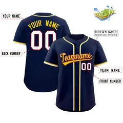 Navy Classic Authentic Baseball Jersey 2