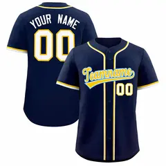 Navy Classic Authentic Baseball Jersey 1