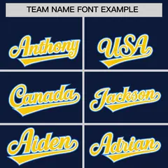 Navy Classic Authentic Baseball Jersey 3