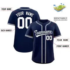Navy Classic Authentic Baseball Jersey 2