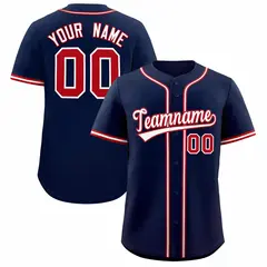 Navy Classic Authentic Baseball Jersey 1