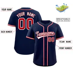 Navy Classic Authentic Baseball Jersey 2