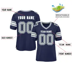 Navy Classic Authentic Football Jersey 2