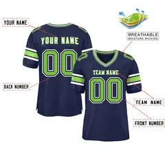 Navy Classic Authentic Football Jersey 2
