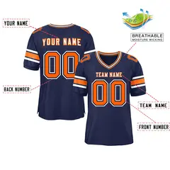 Navy Classic Authentic Football Jersey 2
