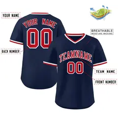 Navy Classic Authentic Pullover Baseball Jersey 2