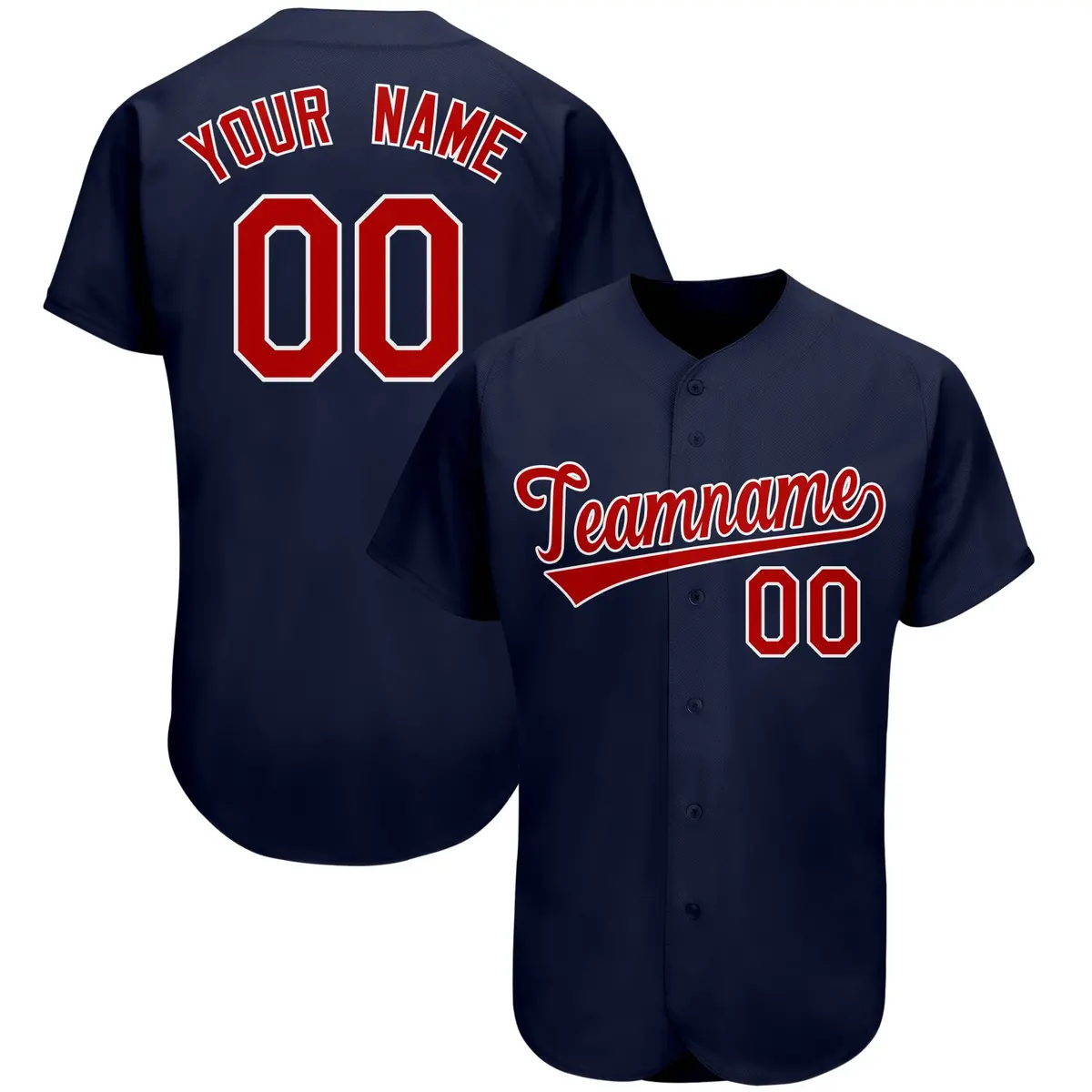 Navy Classic Style Authentic Baseball Jersey