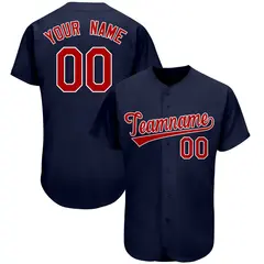 Navy Classic Style Authentic Baseball Jersey 1