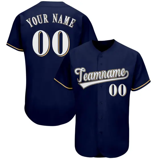 Navy Classic Team Style Authentic Baseball Jersey