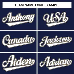 Navy Classic Team Style Authentic Baseball Jersey 4