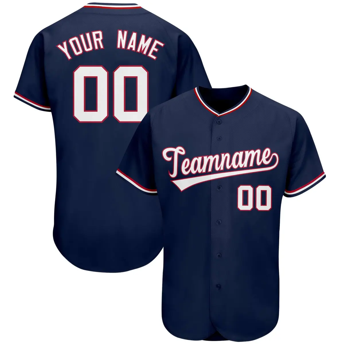 Navy Classic Team Style Authentic Baseball Jersey