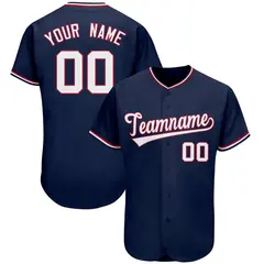 Navy Classic Team Style Authentic Baseball Jersey 1