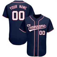Navy Classic Team Style Authentic Baseball Jersey 1