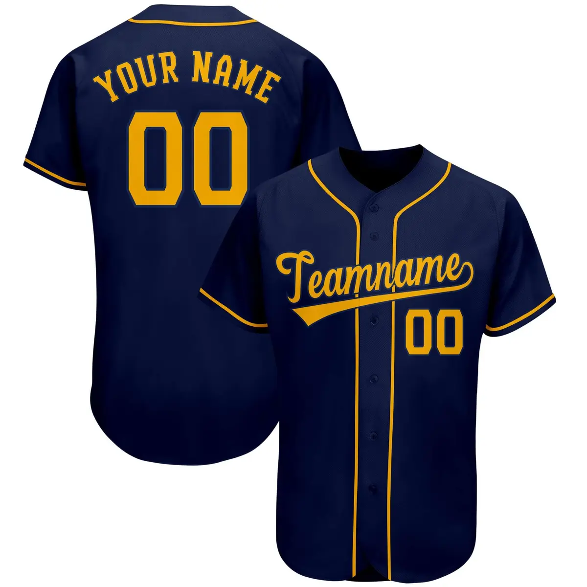 Navy Classic Team Style Authentic Baseball Jersey