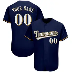 Navy Classic Team Style Authentic Baseball Jersey 1
