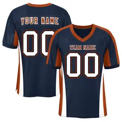 Navy Color Block Mesh Authentic Football Jersey 1