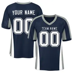 Navy Color Block Mesh Authentic Football Jersey 1