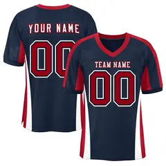 Navy Color Block Mesh Authentic Football Jersey 1