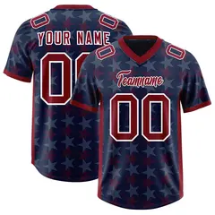 Navy Crimson All Star Graffiti Pattern Football Jersey