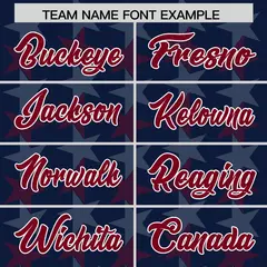 Navy Crimson All Star Graffiti Pattern Football Jersey 3