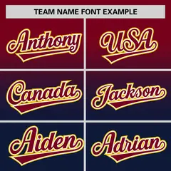 Navy Crimson Gradient Authentic Baseball Jersey 3
