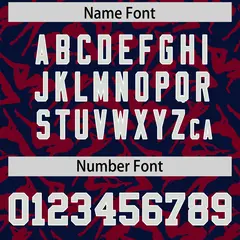Navy Crimson Graffiti Pattern Authentic Baseball Jersey 4