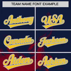 Navy Crimson Ink Pattern Authentic Baseball Jersey 3