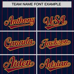 Navy Crimson Stripe Raglan Sleeves Fashion Baseball Jersey 3