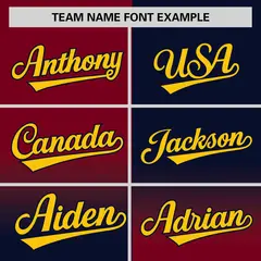 Navy Crimson Symmetrical Gradient Authentic Baseball Jersey 3