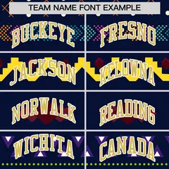 Navy Crimson White Mexican Style Baseball Jersey 3