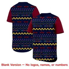 Navy Crimson White Mexican Style Baseball Jersey 7