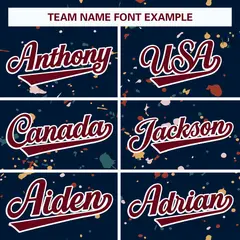 Navy Crimson-White Splash Graffiti Striped Baseball Jersey 3