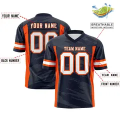 Navy Dark Gray Scratch Pattern Authentic Football Jersey 2