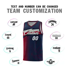 Navy Dot Scatter Graffiti Pattern Basketball Jersey 3