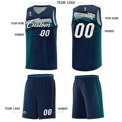 Navy Dot Scatter Graffiti Pattern Basketball Jersey 2