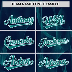 Navy Fumes Graffiti Pattern Authentic Baseball Jersey 3