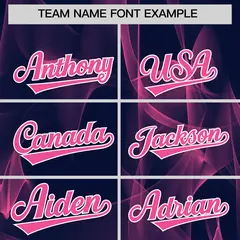 Navy Fumes Graffiti Pattern Authentic Baseball Jersey 3