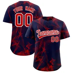 Navy Fumes Graffiti Pattern Authentic Baseball Jersey