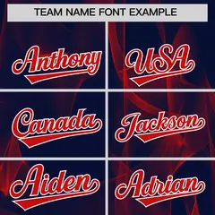Navy Fumes Graffiti Pattern Authentic Baseball Jersey 3