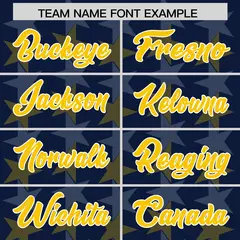 Navy Gold All Star Graffiti Pattern Football Jersey 3